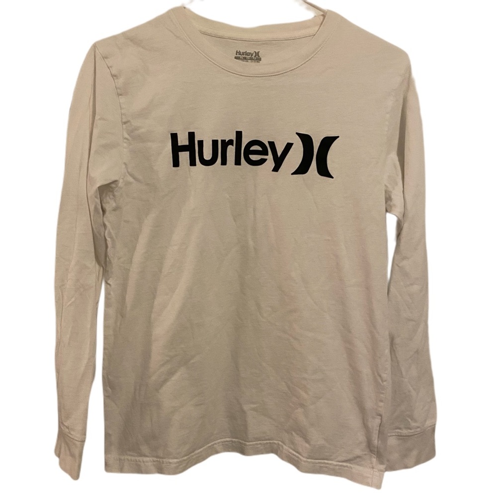 White Hurley Long Sleeve Boys Shirt Size XL